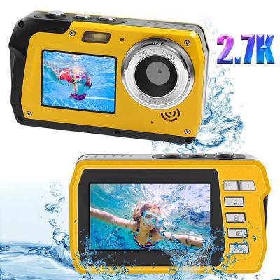 China Ultra HD 2.7K Wallpaper Water Waterproof/Shockproof Dual Camera for Swimming and Camping Waterproof Digital Camera for sale