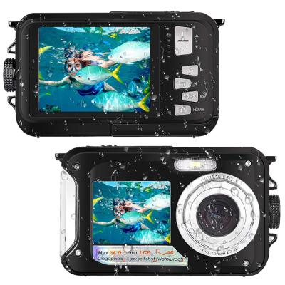 China Waterproof / Shockproof 16x Digital Camera 16x Underwater Zoom Waterproof Dual Screen 2.7K Full HD Self Timer Camera for sale