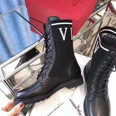 China Trend 34-40# Genuine Leather Boots Famous Brands Dropshipping Fashion Design Designer Boots High Quality Luxury Black Leather Women Boots for sale