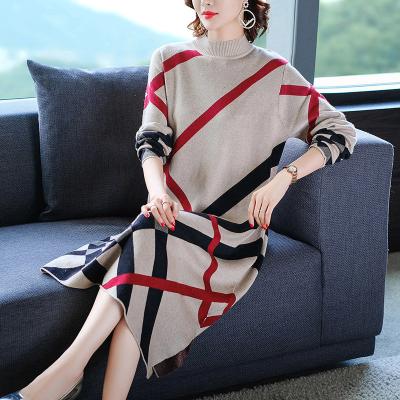 China New Breathable Fashion Style Winter Dresses Plus Size Women's Career Dresses Designer Clothes Famous Brands Women for sale