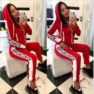 China 2021 Letters viable hoodie set plus famous high fashion brands sportswear ladies sweatsuit women's sets size 2 pieces set women for sale