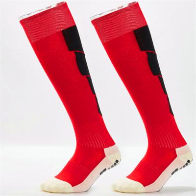 China Breathable Wholesale Customized Logo Mens Soccer Sock Long Forming Soccer Socks for sale