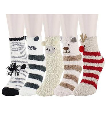 China QUICK DRY colorful thick warm scrambled socks and fleece winter coral socks for home socks for sale