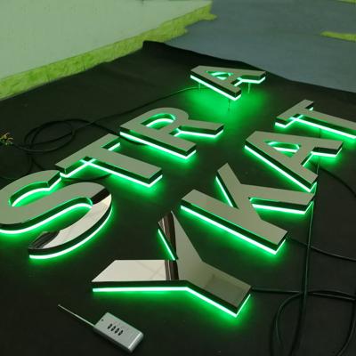 China Good Quality Custom Size RGB Flower Outdoor Front And Back Led Light Sign Lit for sale