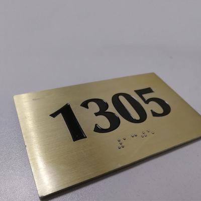 China Wall Mounted Buildings Stainless Steel 3D Door Sign Plate for sale