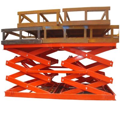 China Building Material Shops Large Load Cargo Lift Hydraulic Scissor Lift Platforms Designed By Customer Requirement for sale