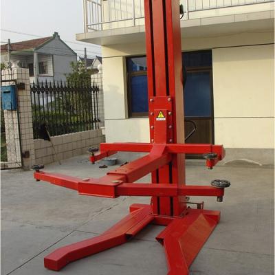 China Auto repair 1 post car lift /single post car lift Manual unlock, electric unlock is also available for sale