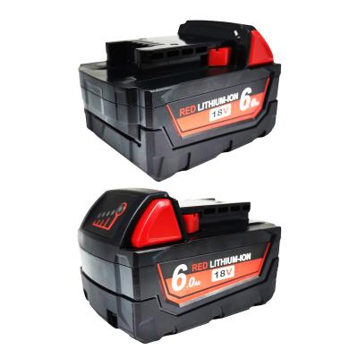 China Factory Price Milwauk Toy Battery 18V 6.0Ah 18V 6000mAh M18 18V 5.0AH 4.0AH 9.0AH 3.0AH 2.0AH M12 12V M12 2AH 3AH 4AH 5AH 9AH for sale