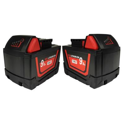 China Power Tools Factory Price 9000mAh M18 18V 9.0Ah 18650 Battery Pack For Milwaukees Power Tool for sale