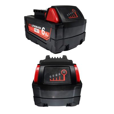 China Factory Price 18V 6Ah Milwaukees Machine Tools Factory Price M18 Battery 18V 6.0Ah Dewalts Battery DCB206 DCB209 20V Makitas BL1860 BL1890 for sale