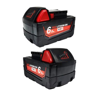 China Power Tools Factory Price 6000mAh M18 18v 6.0Ah 18650 Li-ion Battery Pack For Milwauke Power Tool for sale