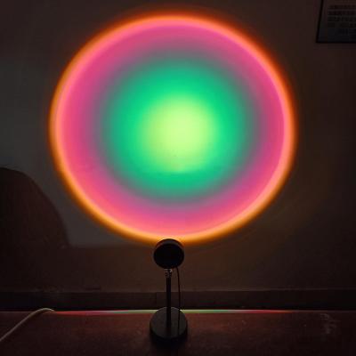 China 2021 Hot Selling 16 RGB Colors Sunset Lamp Rainbow Lamp Modern Remote Control Light Product High Quality Aluminum Alloy for sale