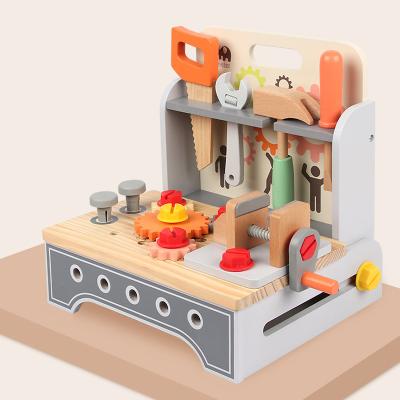 China ECO-FRIENDLY Kids Pretend To Play Wooden Tool Toys Tool Kit Educational Toy For Children for sale