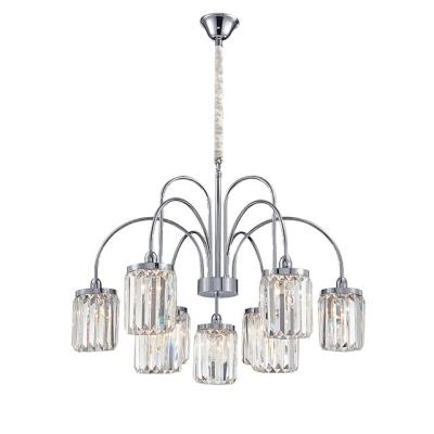 China Modern European Hotel Interior Decoration Chrome Color Style Modern Chandelier Pendant Light for sale