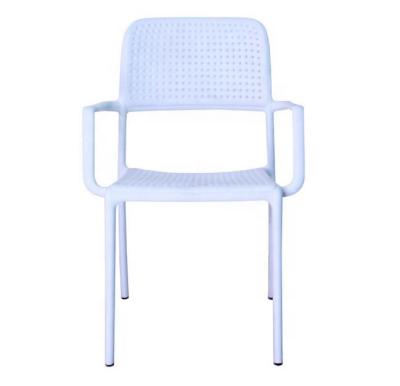 China Modern New Design Outdoor Plastic Furniture Leisure Chair Dinner Chair Make With Outdoor Plastic Resin Customized Different Color for sale