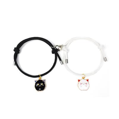 China Amazon Europe and America New Romantic Love Magnet Attracts Halloween Couples Bracelet Wholesale and Foreign Trade Exclusively for sale