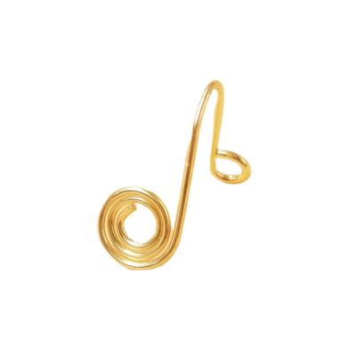 China 2021 Fashionable Punk Nose Cover Butterfly Nose Ring Non-Perforated Shiny Gold Plated Removable Nose Ring Body Jewelry for sale