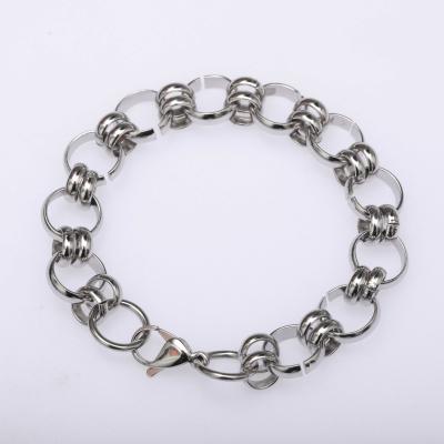 China OEM Jewelry Wholesale CLASSIC Gold Color 316L Stainless Steel Link Chain Wedding Bracelet for sale