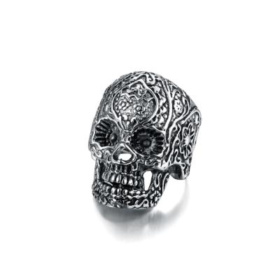 China Hiphop European and American fashionable male ring personality skull hip-hop culture punk underground jewelry for sale