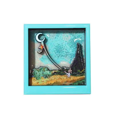 China Targeting Agriculture Market Cute Van Gogh Painting Refrigerator Sticker with Magnet for sale