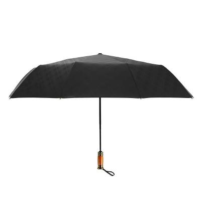 China American Cube Wooden Handle Business Folding Umbrella for Solutions and Strategies for sale