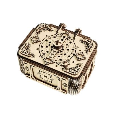 China Hotel and Resort 3D Jigsaw Puzzle Wooden Bead Treasure Box Ornaments Handmade DIY Gifts for sale