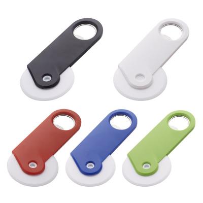 China Exhibition Usage Scenarios 2024 Stainless Steel Bottle Opener Pizza Knife Roller for sale