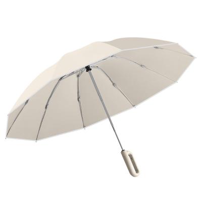 China Printing Techniques for Graphics Three Fold Loop Buckle Automatic Reverse Umbrella for sale