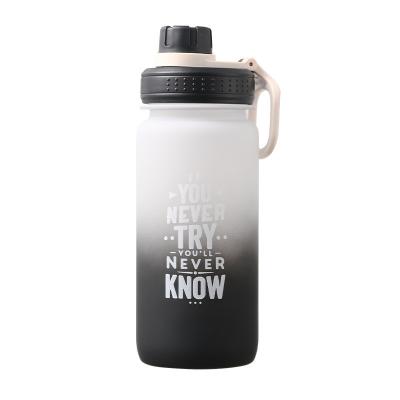 China UV Printing Gradient Frosted Space Pot Plastic Sports Water Bottle for Activities for sale