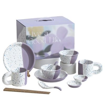 China Office Products Romantic Star River Ceramic Tableware Gift Set for One Person High Aesthetic Design for sale