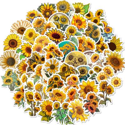 China Creative Sunflower Puffy Stickers for Children's Stationery Box Decoration Map No. 0202 for sale