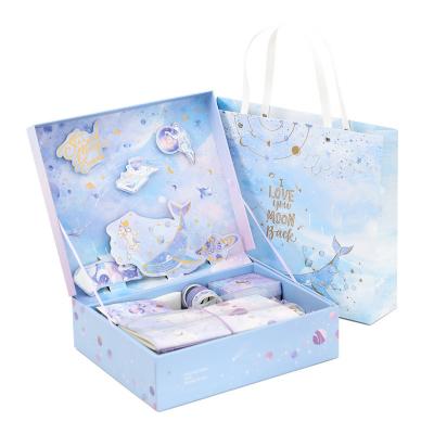 China Blaue Zeichentrickfilm 3D Geschenkbox Set ideal für Studentenpreise und Geschenke mit süßem Design zu verkaufen