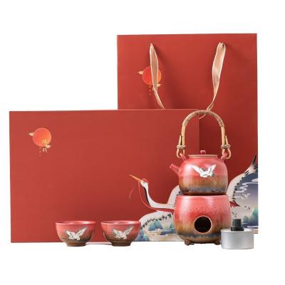 China Xianhe Yangwen Teapot Alcohol Lamp Tea Warmer Set Business Gift with 1 Color Printing for sale