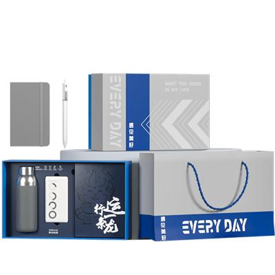 China Business Four-Piece Set Accompanying Thermos Cup Power Bank A5 Notebook Baoke Gel Pen for sale