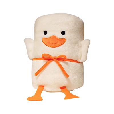 China Cartoon Duck Lunch Rest Air Conditioning Roll Blanket Keep Your Employees Comfortable for sale