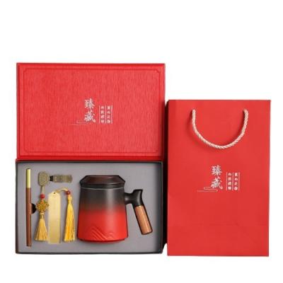 Cina Fu Lu Storage Fast Cup Set in Portable Leather Gift Box Perfetto per le occasioni speciali in vendita