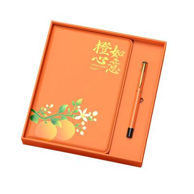 China Silk Screen Printing Techniques Notebook Set and Signature Pen for Graduation for sale