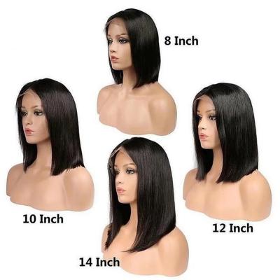 China Wholesale Peruvian Bob Human Hair Wig Cheap Lace Front Straight Hair Wig HD Lace Up Short Wigs For Black Women for sale