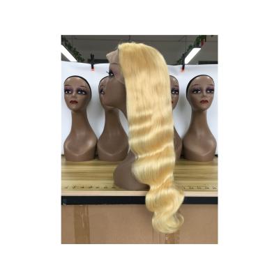 China Colored Human Hair 613 Virgin Hair Wigs Brazilian Straight Thick Soft Honey Blonde Full Lace Wig T Piece Lace Front Human Hair Wigs for sale