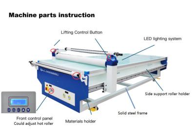 China Large Format Flatbed Laminating Machine With Cutting Pad And Cutter 1500 / 3000mm for sale