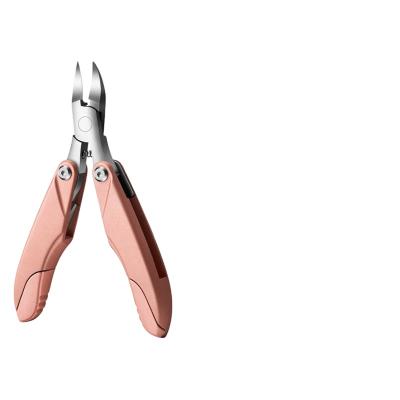 China Dead Toe Nail Skin Removal Tool Nail Pliers Stainless Steel Cuticle Nipper with Rubber Coating Comfortable Grip for sale