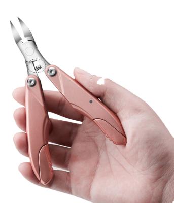 China Portable Dead Foldable Toe Nail Peel Skin Remover Stainless Steel Cuticle Nipper With Window Luxury Gift Box for sale