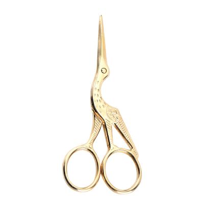 China Retro Stainless Steel Men's Cosmetic Trimming Scissors Scissors Single Blade Trimming Eyebrows Manually Without Nose Hair for sale