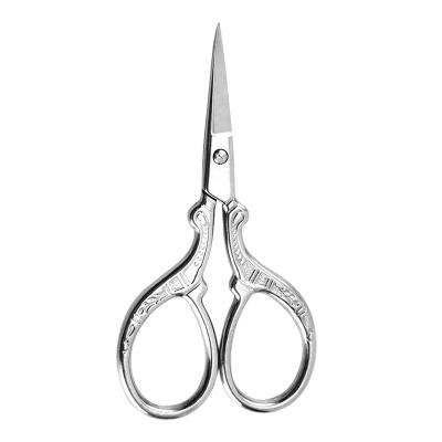 China Nose hair /eyebrow/double-fold eyelid/embroider custom logo beauty lash scissors stainless steel makeup eyebrow scissors small private label eyelash scissors for sale