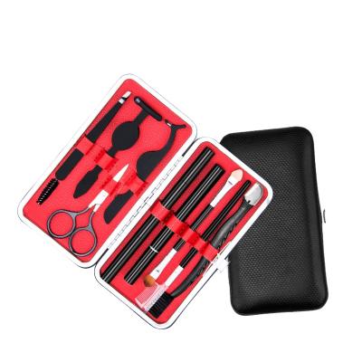 China Not Specified Hot 9 Pieces Stainless Steel Eyelash Applicator Set For With Eyebrow Pencil + Tweezer + Razor + Brush + Eyeshadow Eyeliner for sale