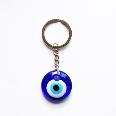 China Wholesale Glass Devil's Eye Jewelry Accessories Turkey Blue Eye Evil Eye Glass Pendant Key Chain for sale