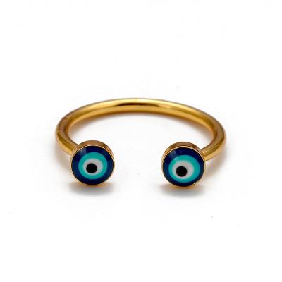 China Angel Eye Rings Personalized Creative FASHIONABLE Kingcome New Turkish Evil Devil Good Luck Eye Ring For Women Girls for sale