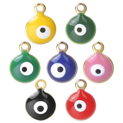 China Kingcome Environmentally Friendly Turkish Devil's Eye Charm To Do Evil Main Angel Eyes Pendant Chain Bracelet Necklace Jewelry Accessory for sale