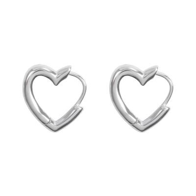 China Fashionable Temperament Female Personality Kingcome Sense High Earrings S925 Sterling Silver Love Ear Clips Ear Studs for sale