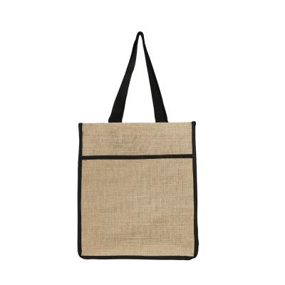 China Wholesale Eco Friendly Shopping Jute Handled Reusable Bag With Custom Printing Logo for sale